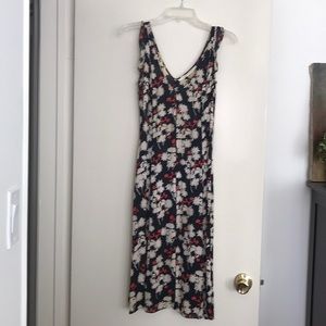 Midi length silk georgette flirty dress